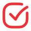 red checkmark